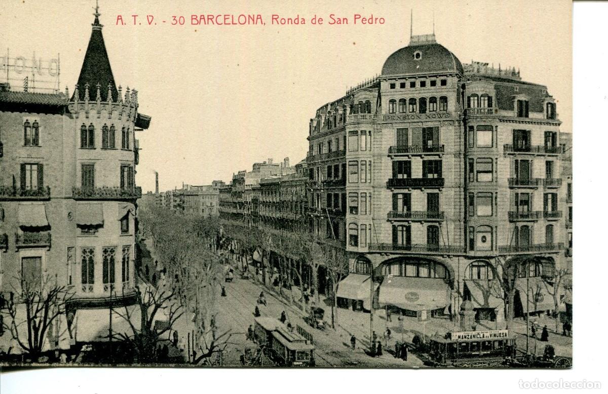 Postais: BARCELONA-ATV 30 - PLAZA DE CATALU&Ntilde;A RDA SAN PEDRO-HOTEL VICTORIA-