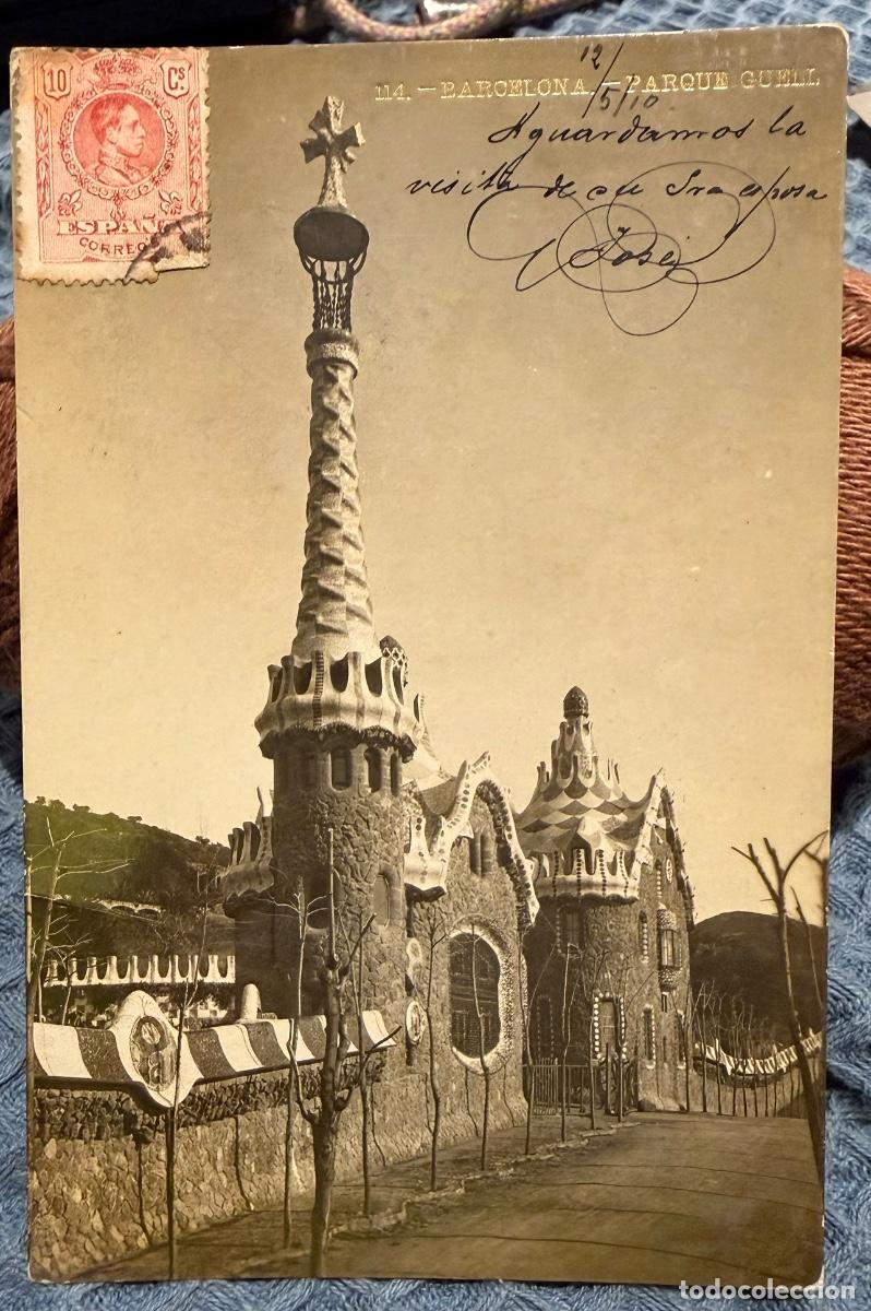 Postales: Barcelona - 114 Parc G&uuml;ell - circulada Llu&iacute;s Bartrina - circulada