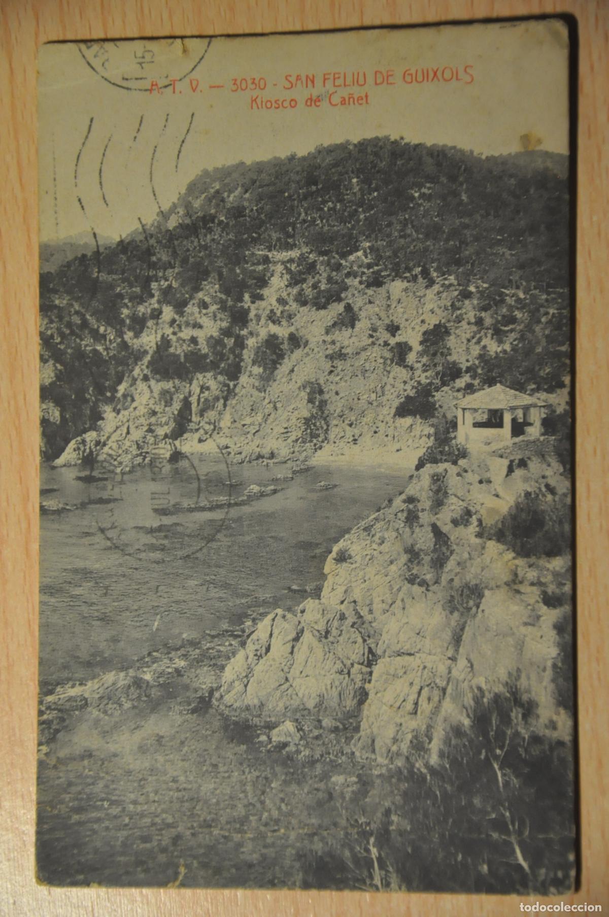 Postales: postal san feliu de guixols, kiosco de ca&ntilde;et, atv 3030