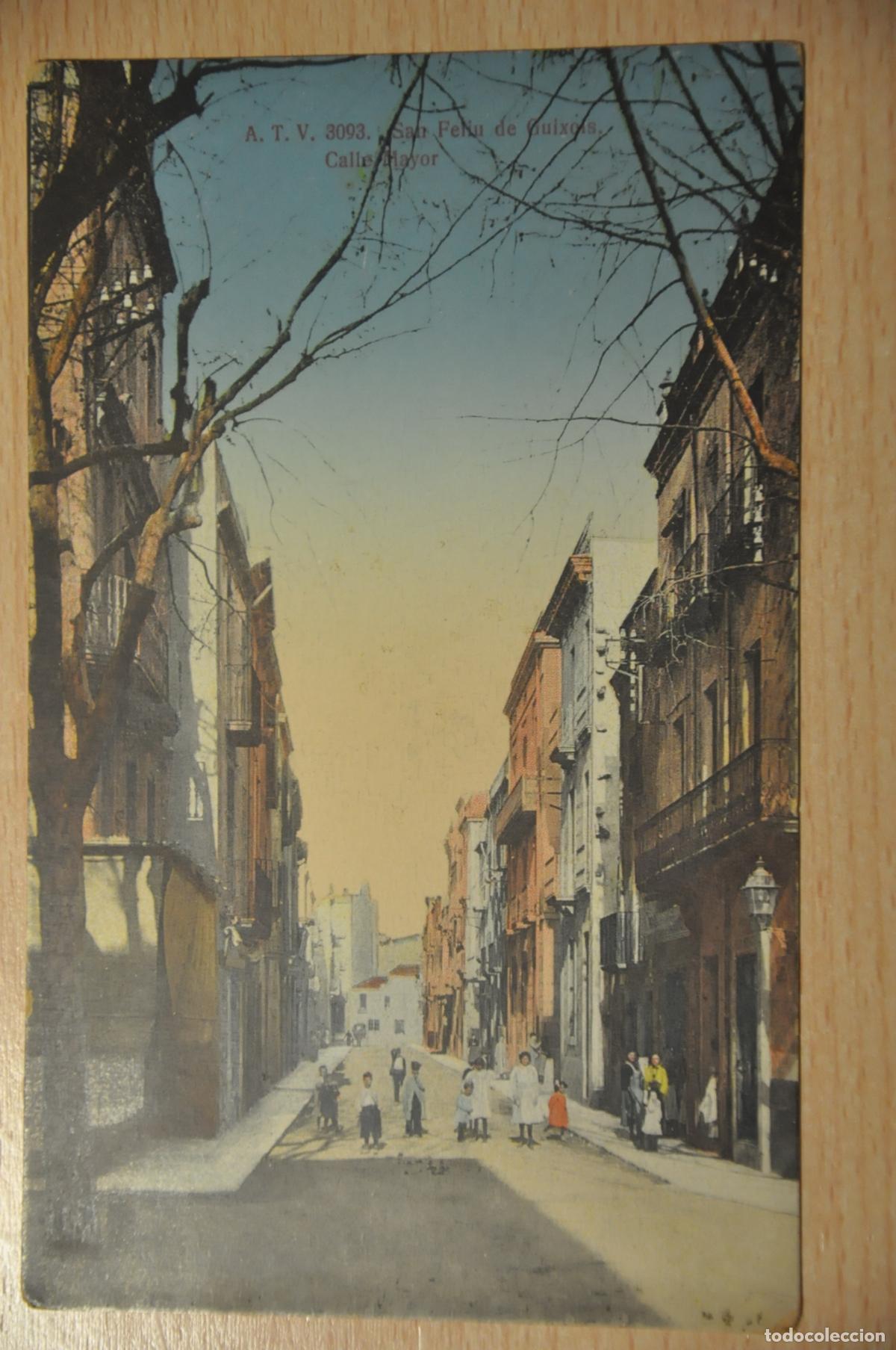 Postales: postal san feliu de guixols, calle mayor, atv 3093