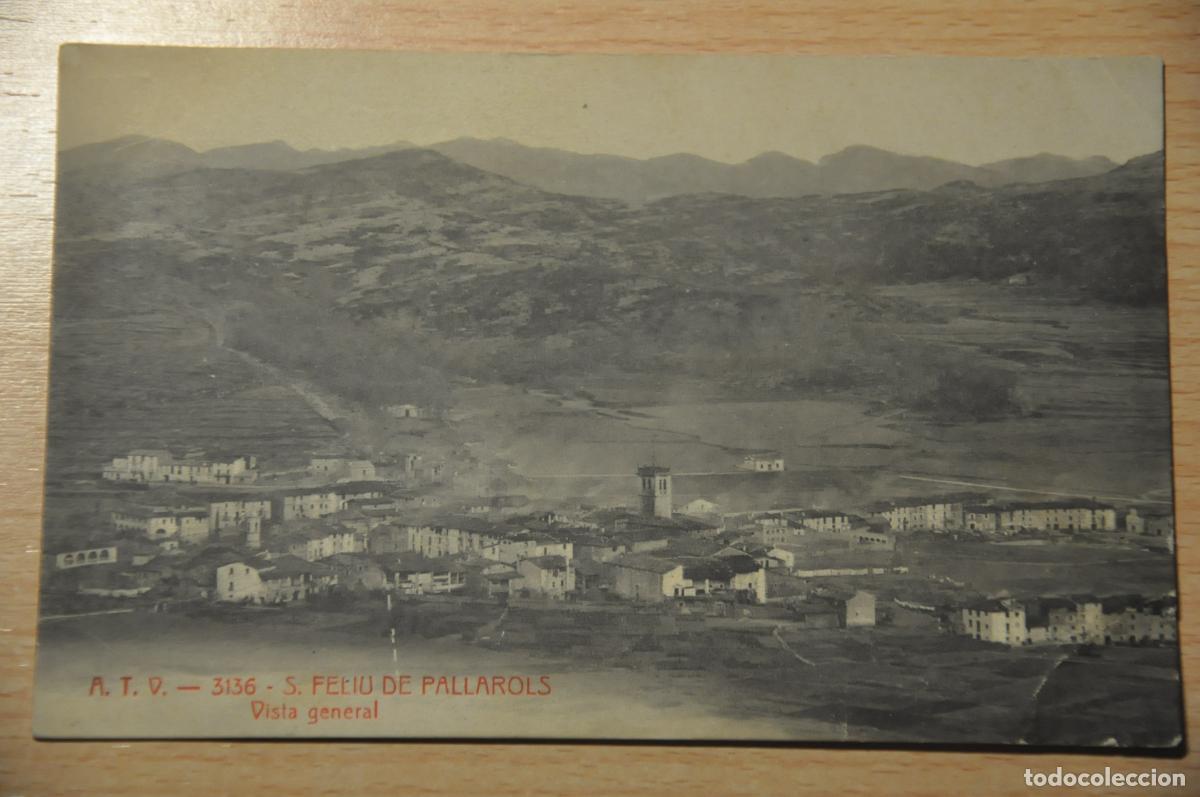Postales: postal s.feliu de pallarols, vista general, atv 3136