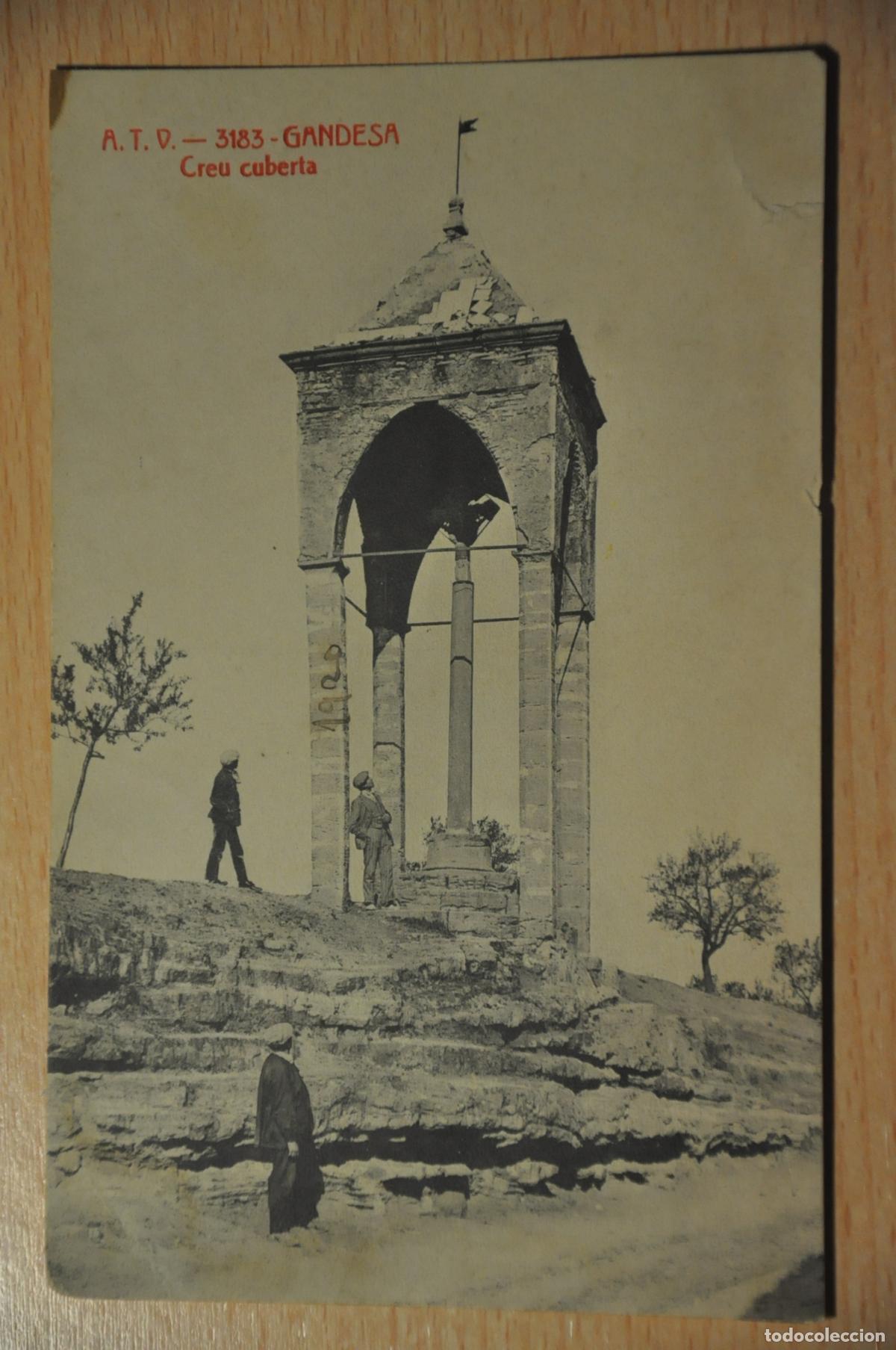 Postales: postal gandesa, creu cuberta, atv 3183