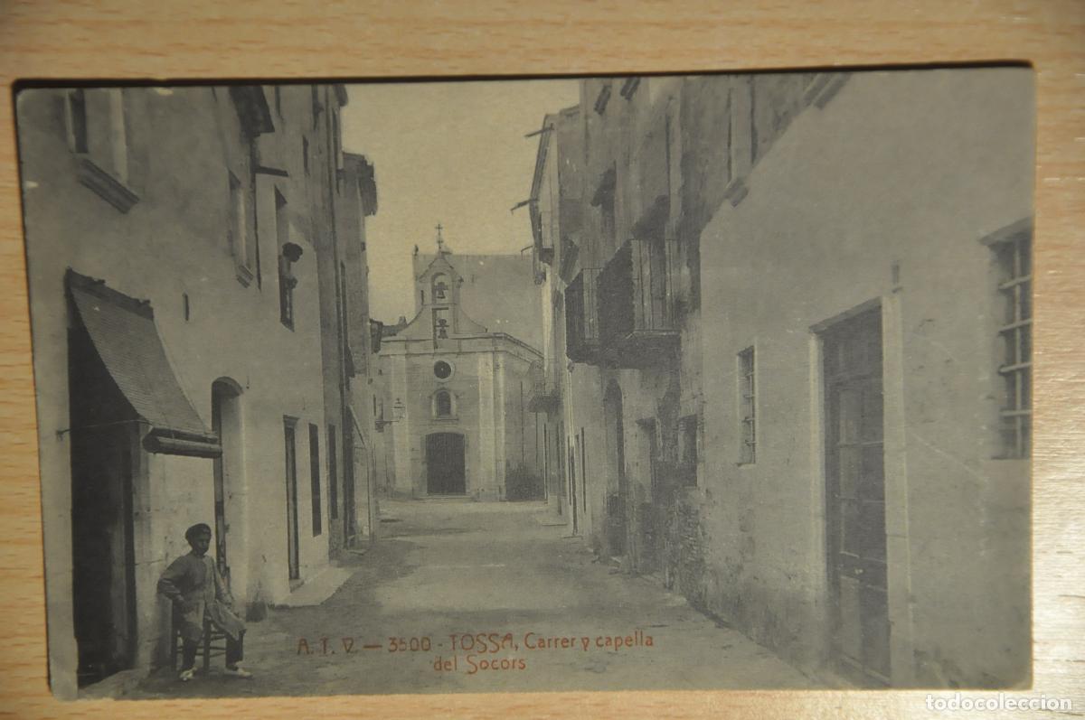 Postales: postal tossa, carrer y capella del socors, atv 3500