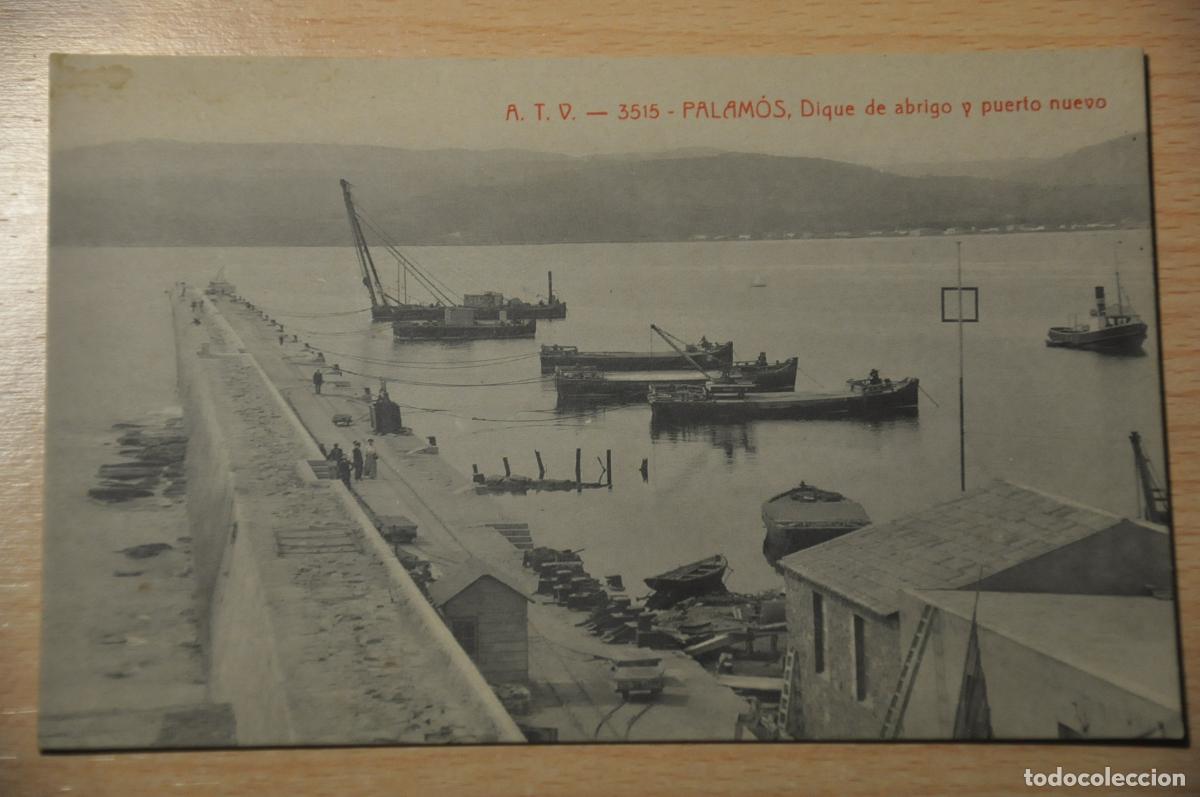 Postales: postal palamos, dique de abrigo y puerto nuevo, atv 3515