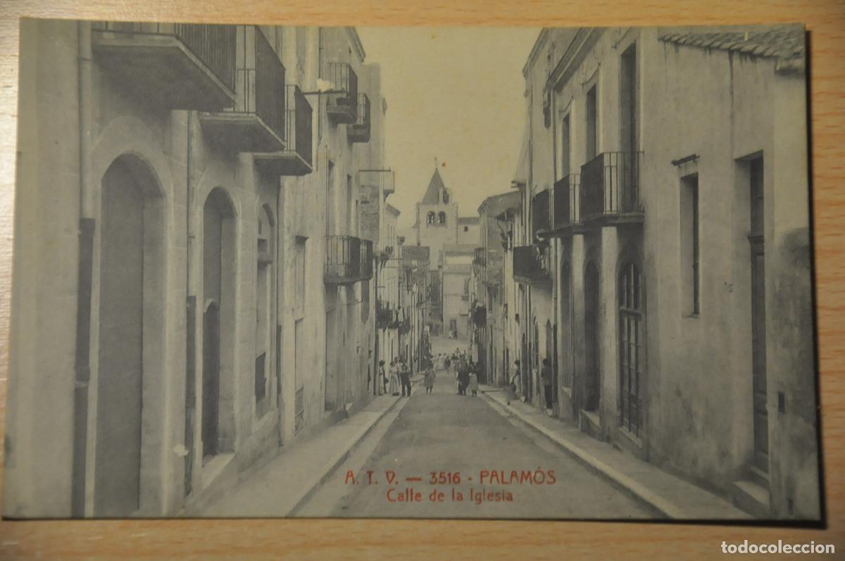 Postales: postal palamos, calle de la iglesia, atv 3516