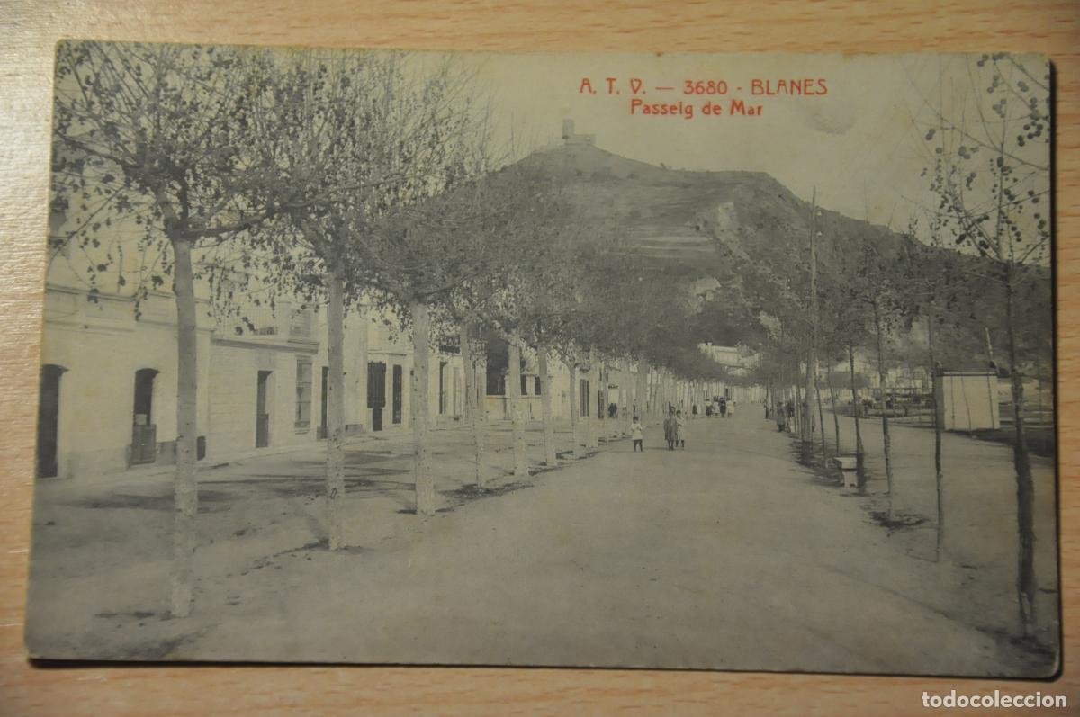 Postales: postal blanes, passeig de mar, atv 3680