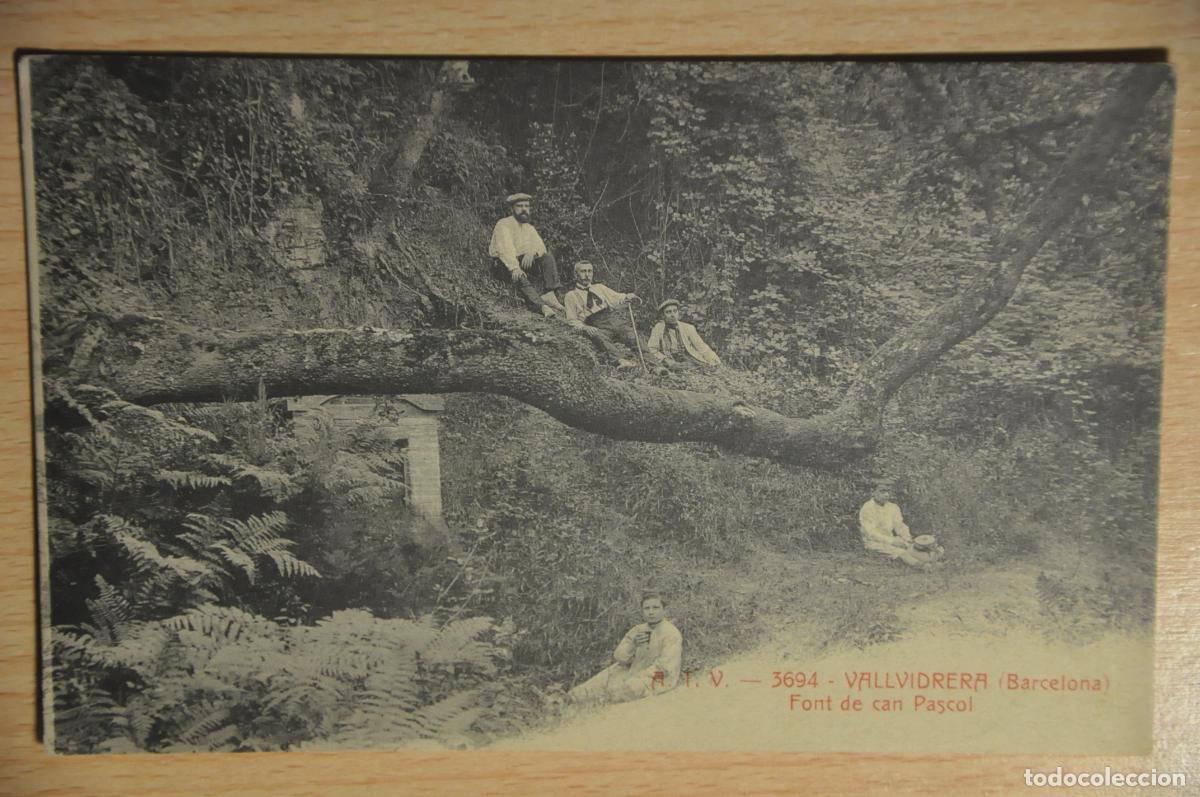 Postales: postal vallvidrera (barcelona), font de can pascol, atv 3694