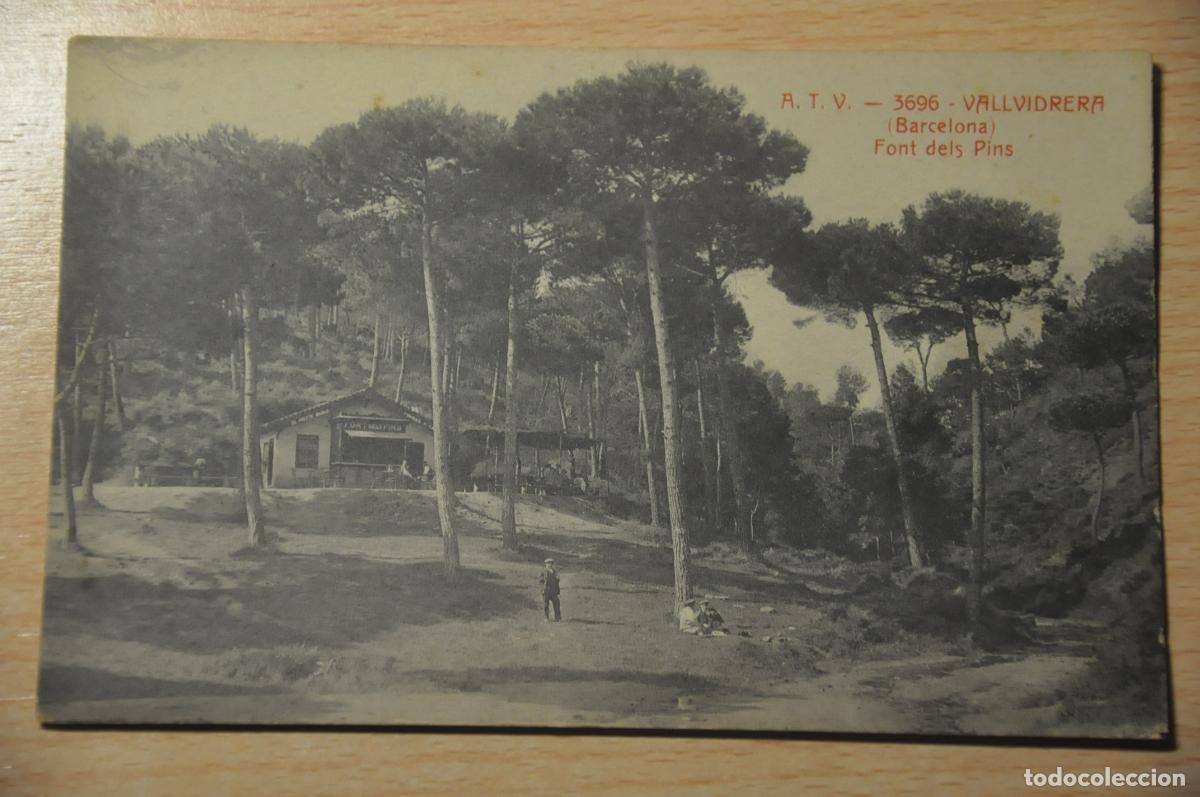 Postales: postal vallvidrera (barcelona), font dels pins, atv 3696