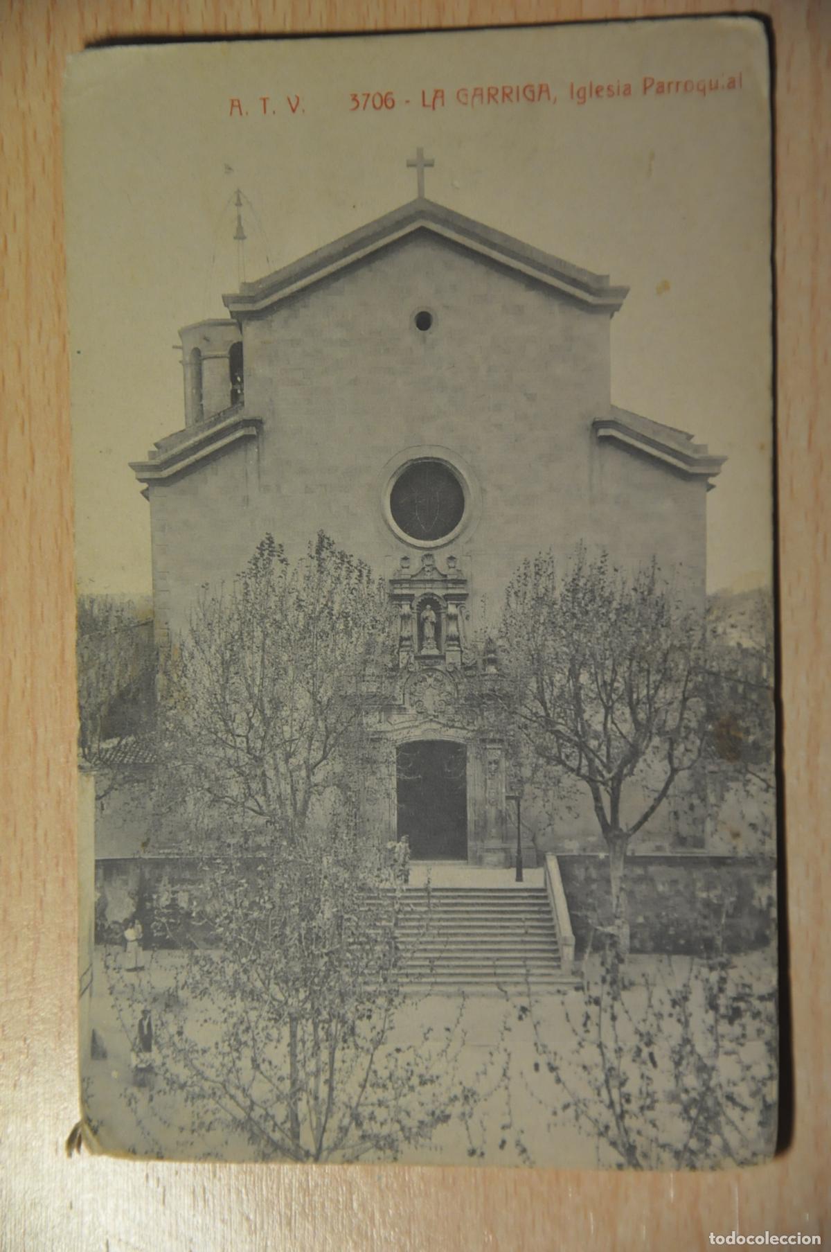 Postales: postal la garriga, iglesia parroquial, atv 3706