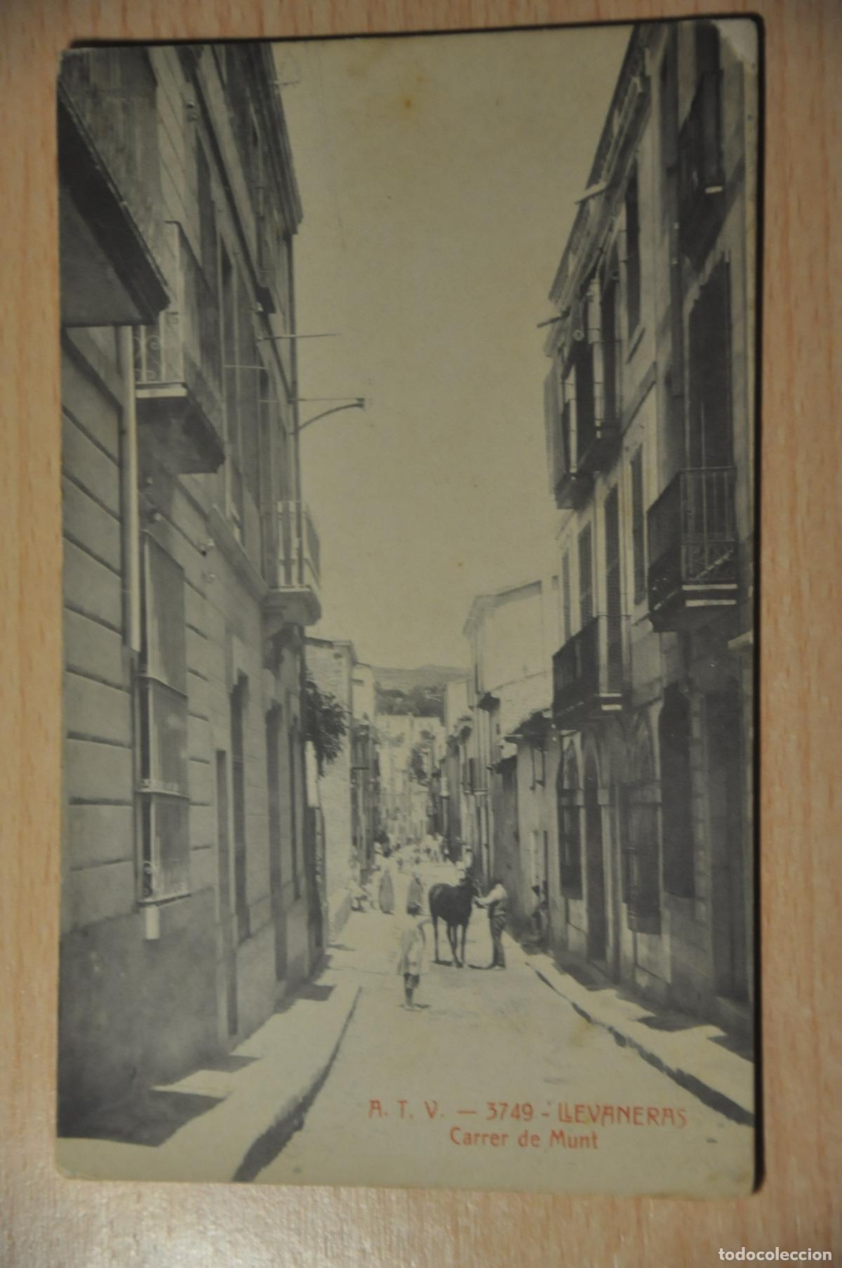 Postales: postal llevaneras, llavaneras, carrer de munt, atv 3749