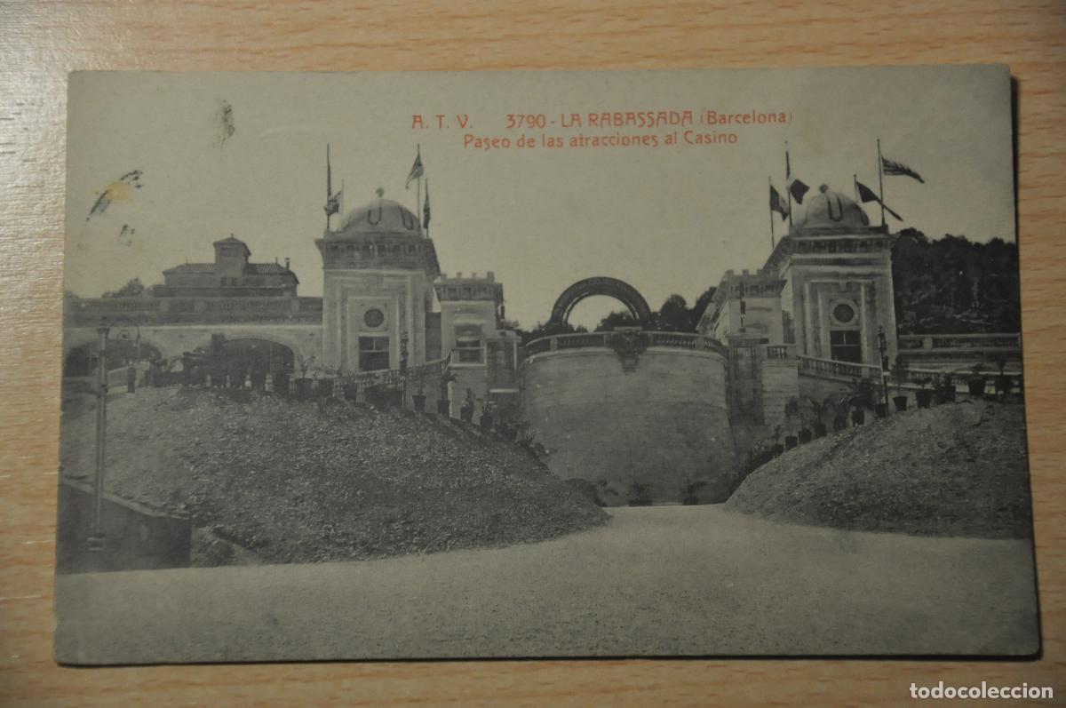 Postales: postal la rabassada (barcelona), paseo de las atracciones al casino, atv 3790