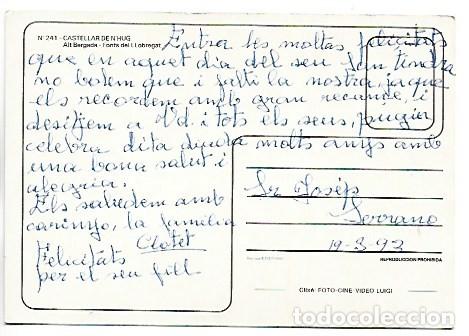 Postales: FONTS DEL LLOBREGAT.- CASTELLAR DE N&acute;HUG - Foto 2