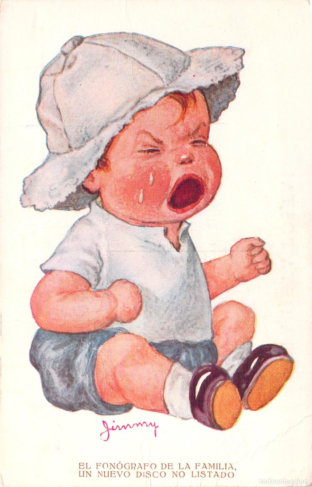 Postales: Tarjeta Postal Humor&iacute;stica de Beb&eacute; Llorando por Jimmy