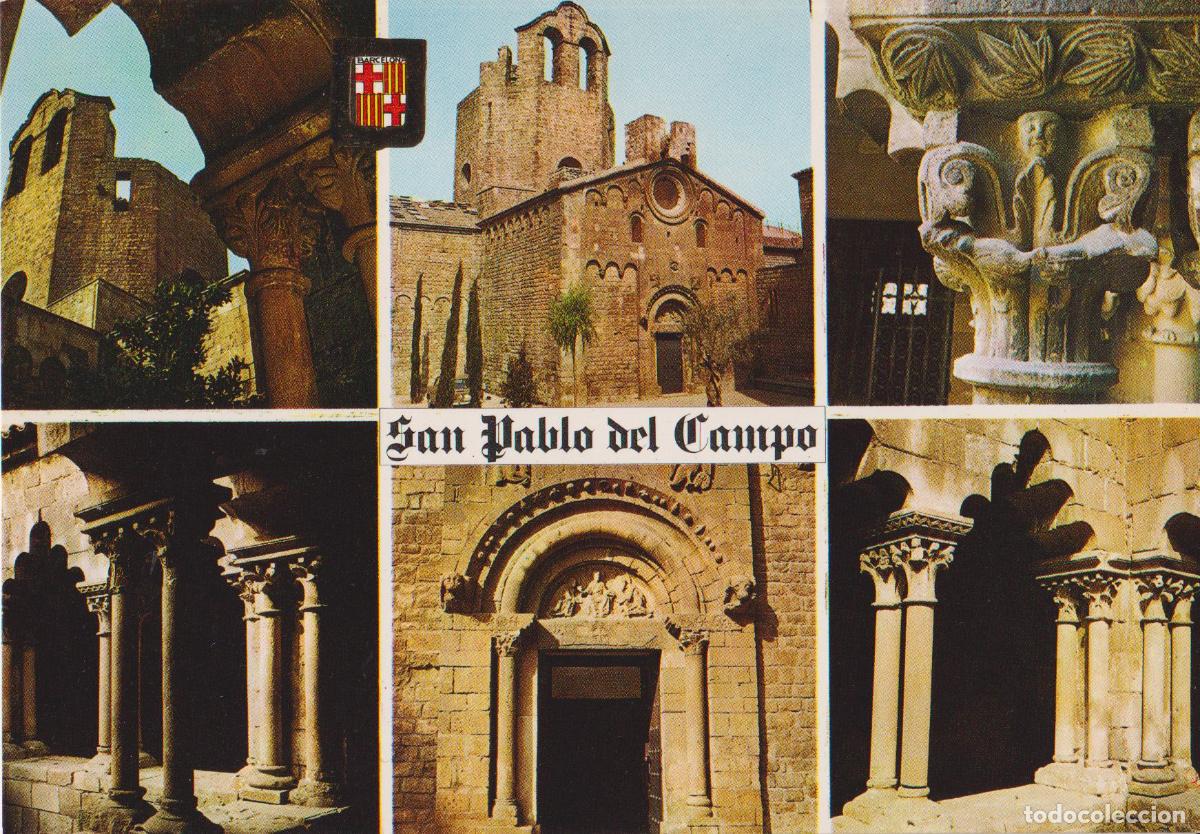 Postales: BARCELONA, IGLESIA ROM&Aacute;NICA DE SAN PABLO DEL CAMPO - ESCUDO DE ORO N&ordm;151 - S/C