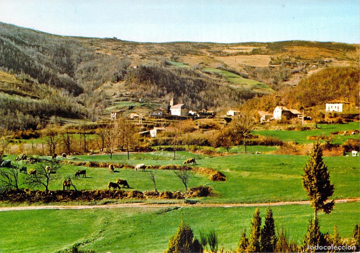 Postcards: Postal de Rocabruna con Vista Parcial de la Monta&ntilde;a y Campos