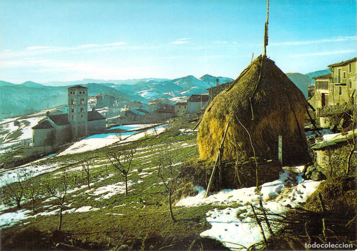 Postcards: Postal Moll&oacute; Girona Vista Parcial Nevada y Pajar Ediciones Arribas