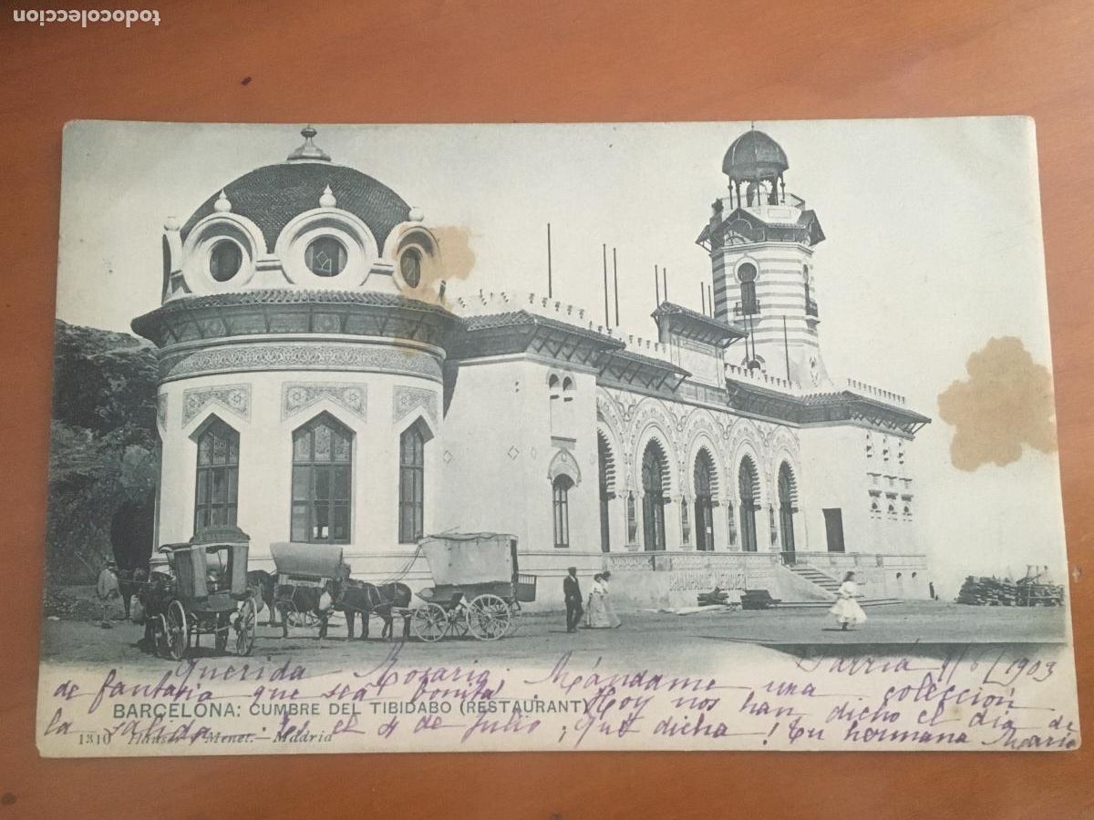 Postales: barcelona cumbre del tibidabo restaurant postal fototipia original antigua dorso sin dividir