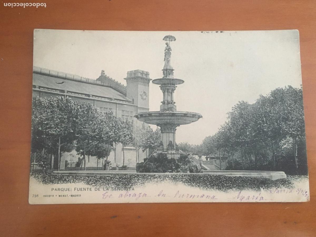 Postales: barcelona parque ciutadella fuente de la se&ntilde;ora postal fototipia original antigua dorso sin dividir