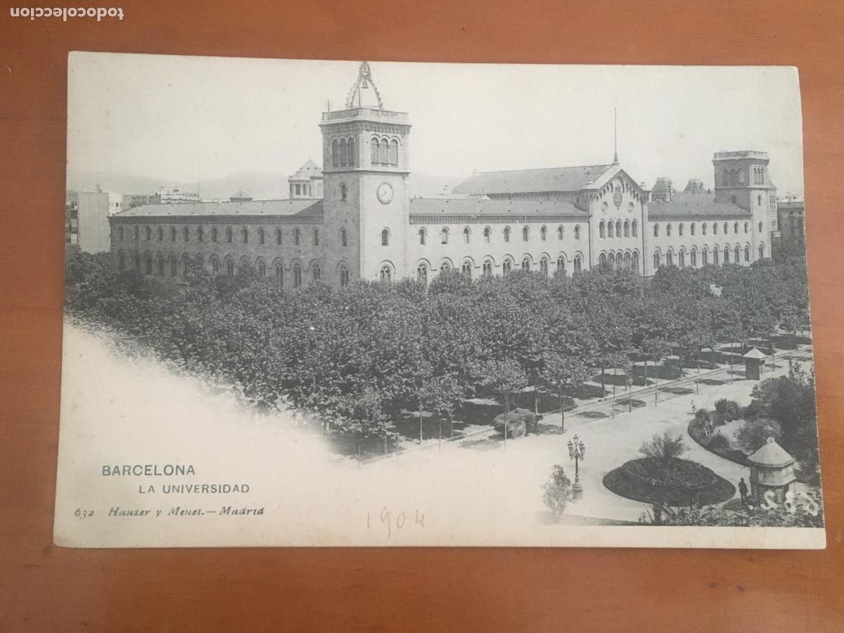 Postales: barcelona la universidad postal fototipia original antigua dorso sin dividir