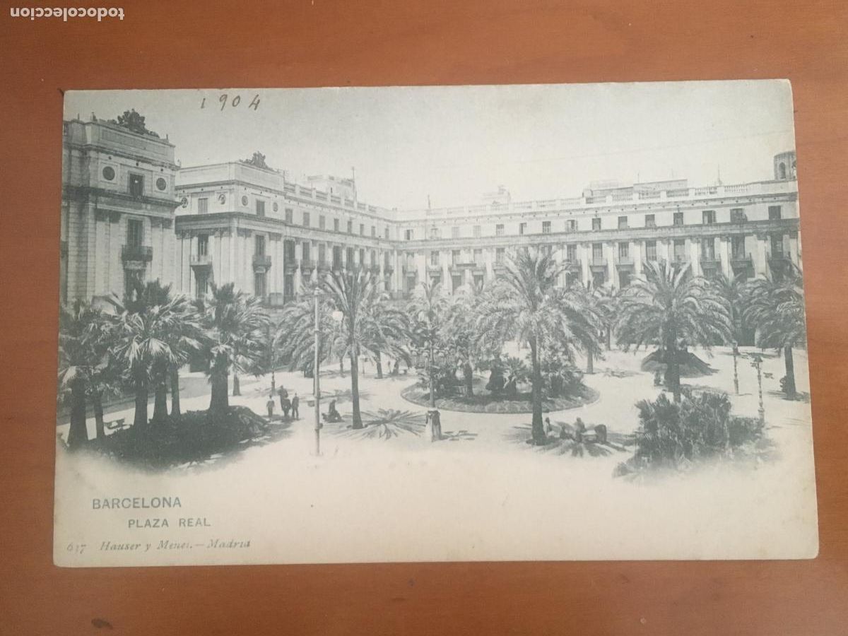 Postales: barcelona plaza real postal fototipia original antigua dorso sin dividir 1904