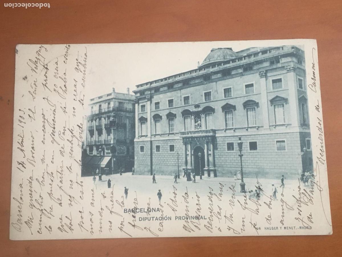 Postales: barcelona diputacion provincial postal fototipia original antigua dorso sin dividir