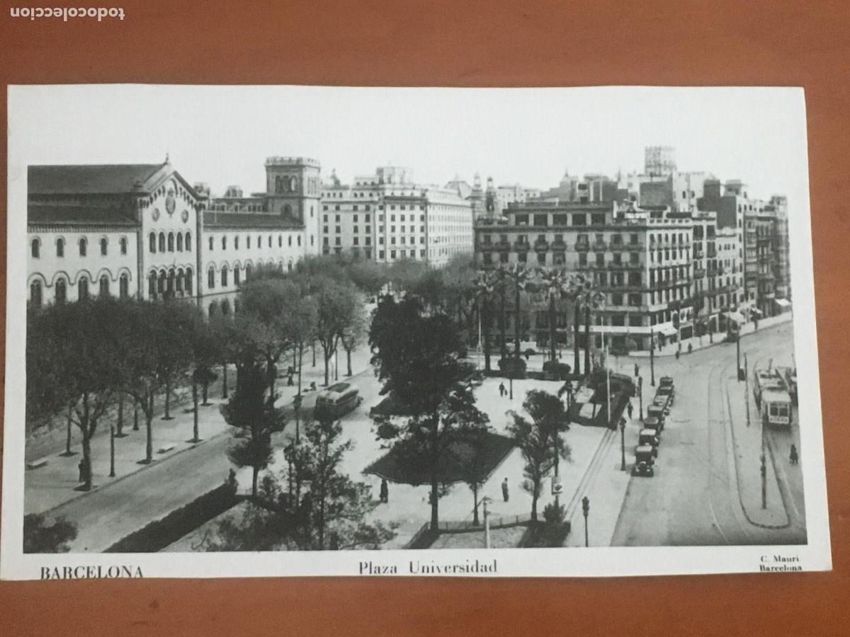 Postcards: barcelona plaza universidad postal fotografica original antigua