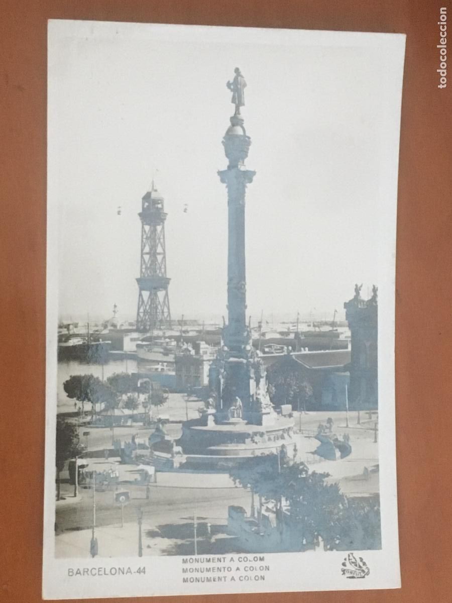 Postcards: barcelona monumento a colon postal fotografica original antigua