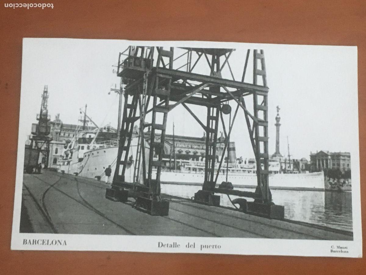 Postales: barcelona detalle del puerto postal fotografica original antigua