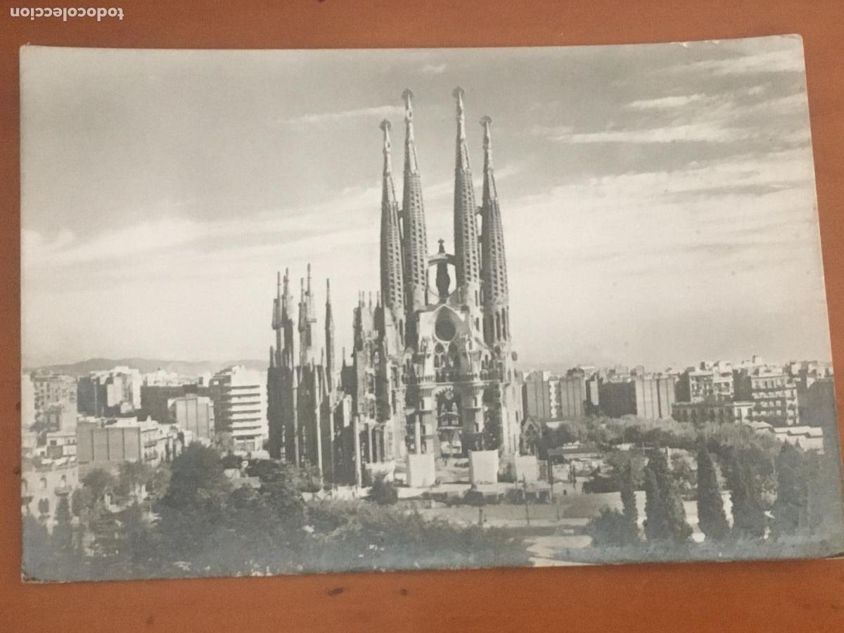 Postales: barcelona templo expiatorio sagrada familia antoni gaudi postal fotografica original antigua