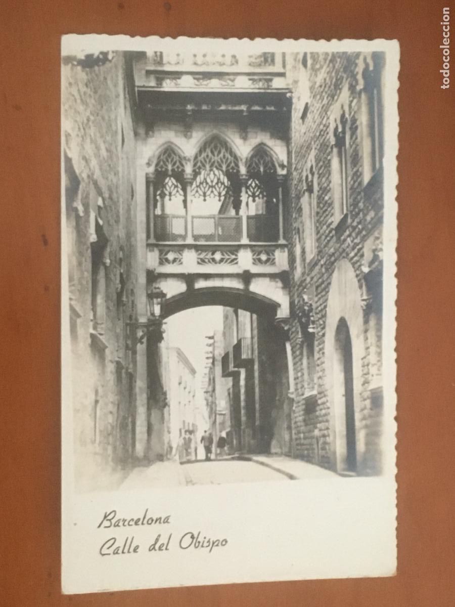 Postales: barcelona calle del obispo postal fotografica original antigua