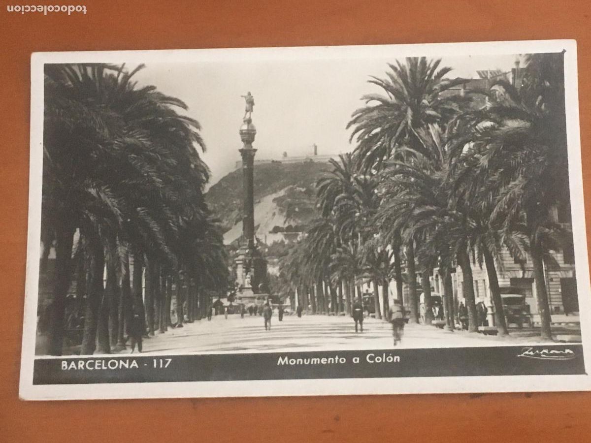 Postales: barcelona monumento a colon postal fotografica original antigua