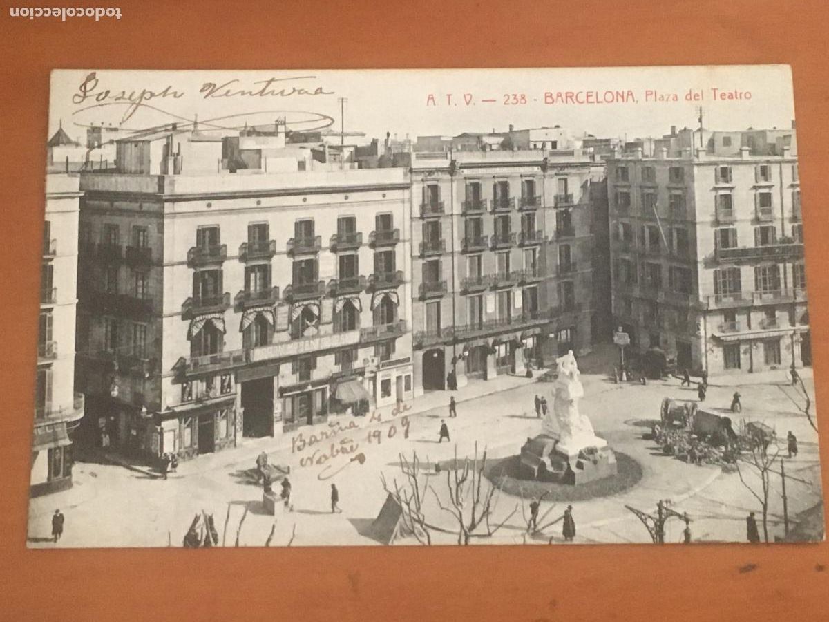 Postales: barcelona plaza del teatro ATV 238 postal original antigua
