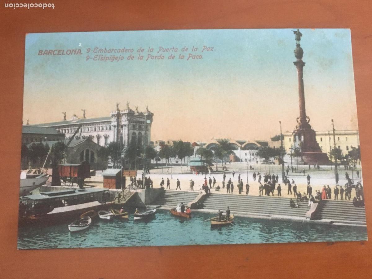Postales: barcelona embarcadero de la puerta de la paz postal original antigua
