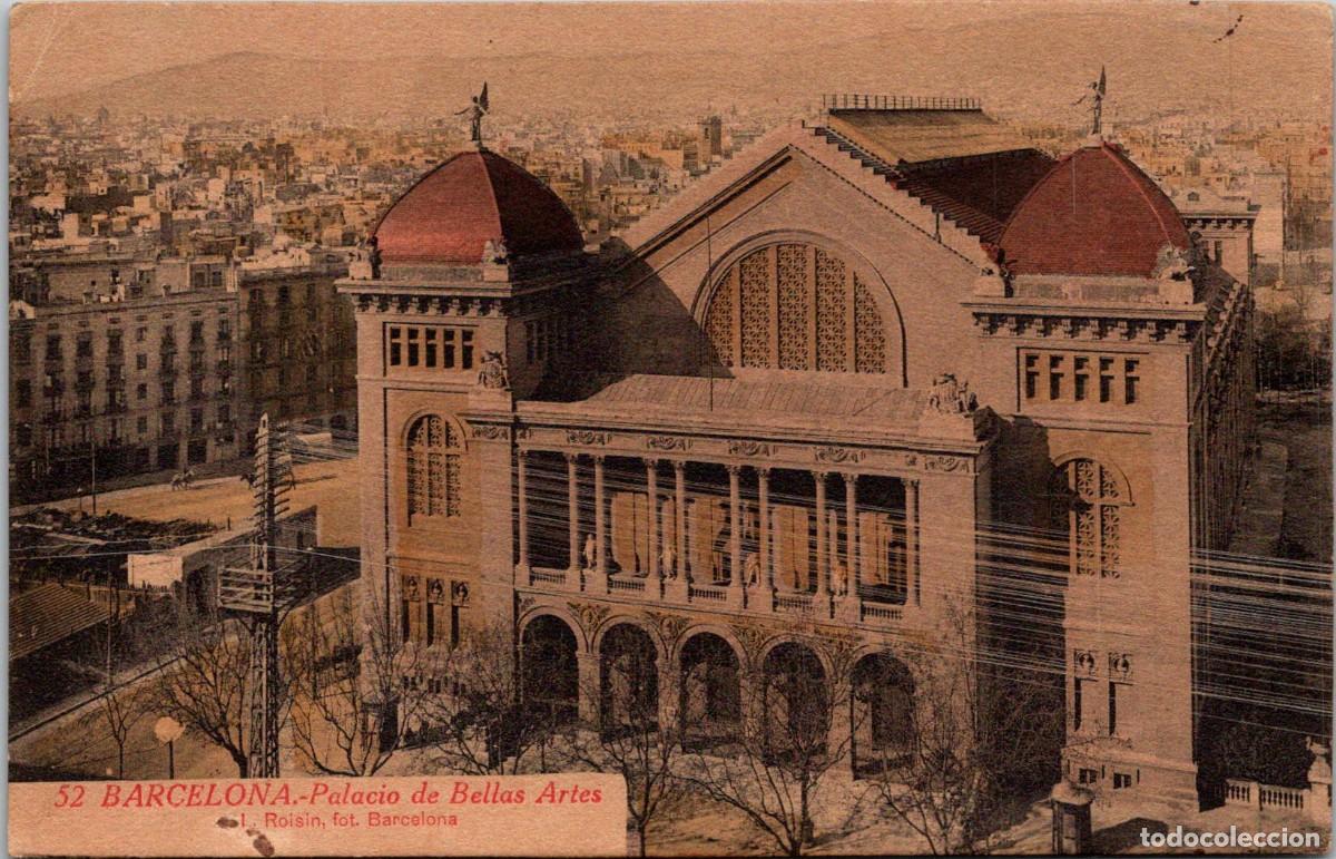 Postales: Barcelona - Palacio de Bellas Artes - Roisin 52 - Coloreada - 138x89mm