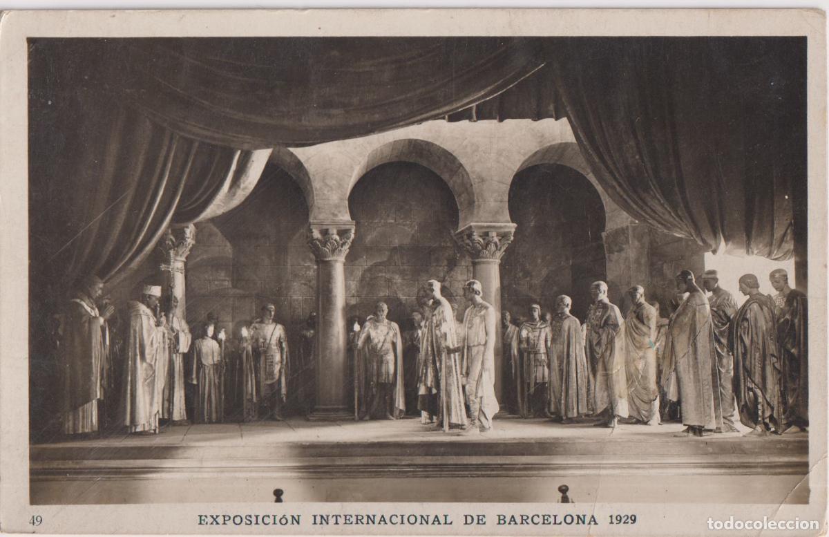 Cartes Postales: BARCELONA EXPOSICION INTERNACIONAL 1929 PALACIO NACIONAL - TEATRO - CONSAGRACI&Oacute;N IGLESIA S.JUAN DE B