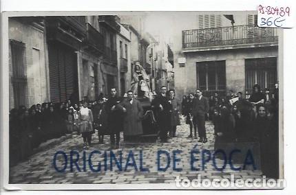 Postales: (PS-80489)POSTAL FOTOGRAFICA DE SAN ANDRES DEL PALOMAR(BCN)-PROCESION