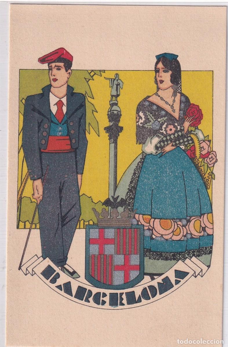 Cartes Postales: Catalu&ntilde;a. Tipos del pais. Dibujo tipo Penagos. Serie D num 9 Publicaciones Ciagra. Madrid. Regional
