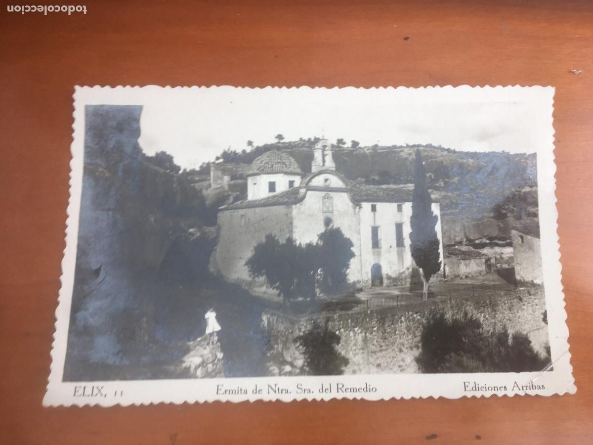 Postales: flix ermita nuestra se&ntilde;ora remedio postal fotografica original con error en el nombre ELIX