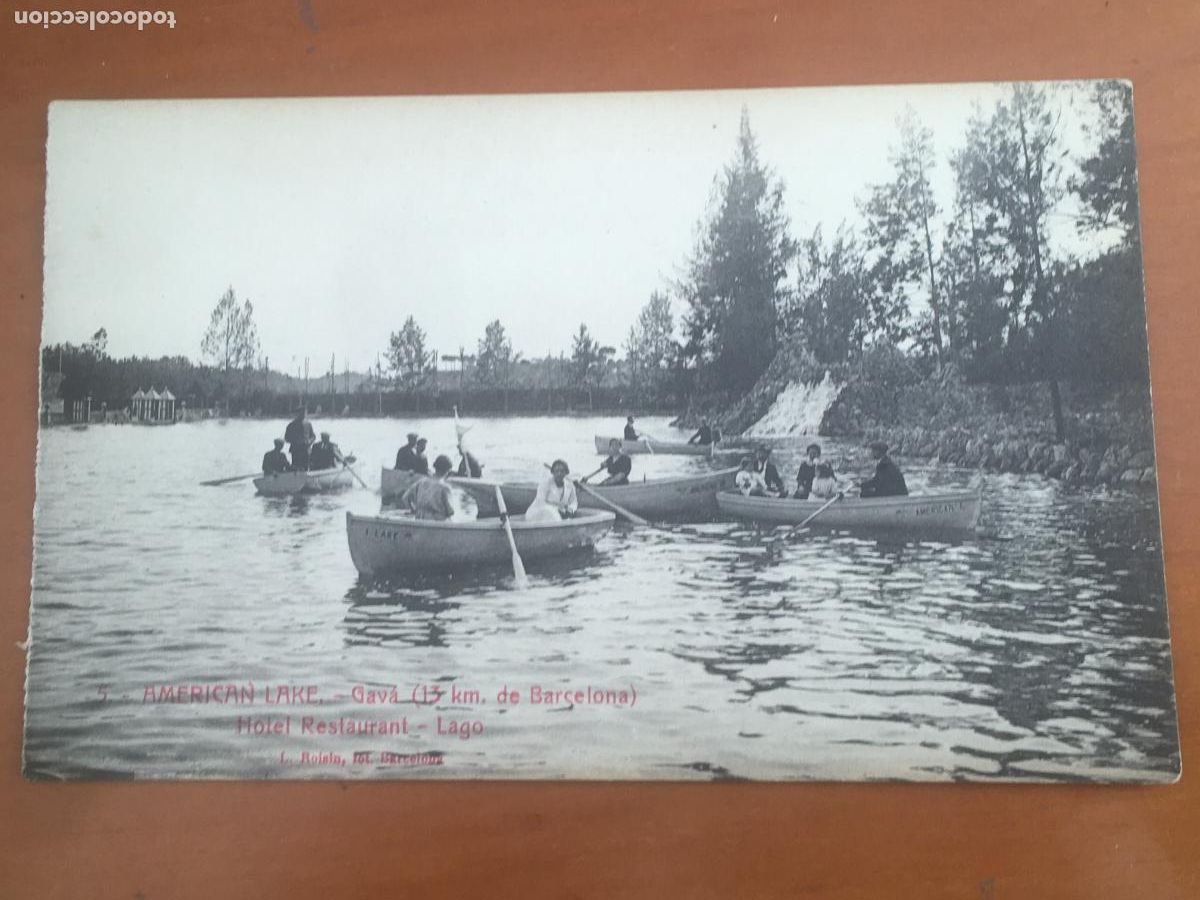 Postales: american lake gava hotel restaurant lago postal original