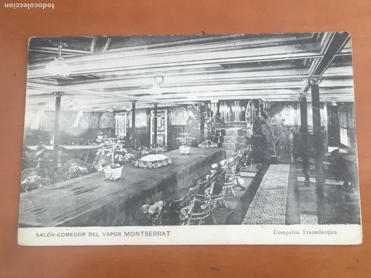 Postales: salon comedor del vapor montserrat postal original