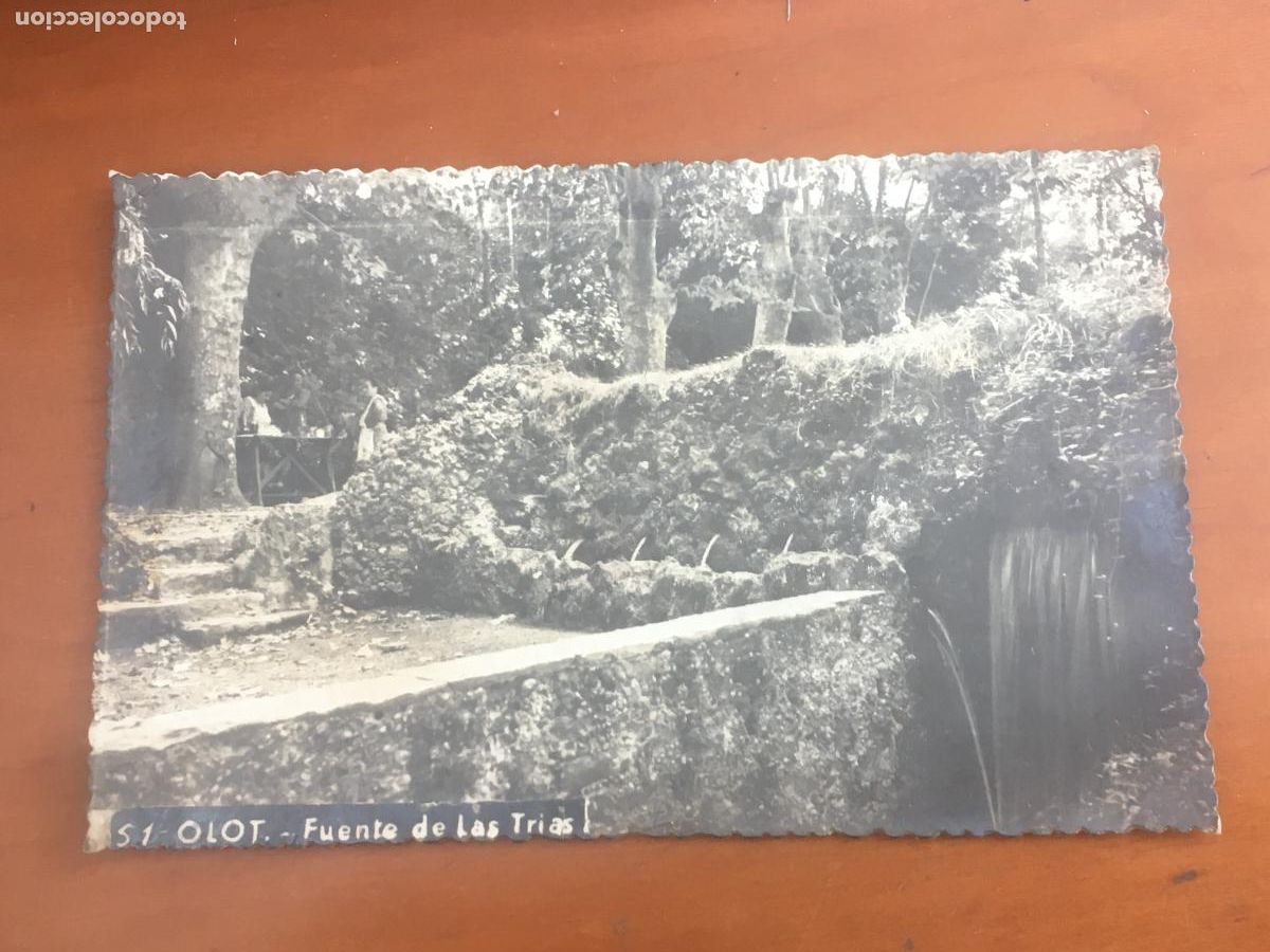 Postales: olot fuente de las trias postal fotografica original