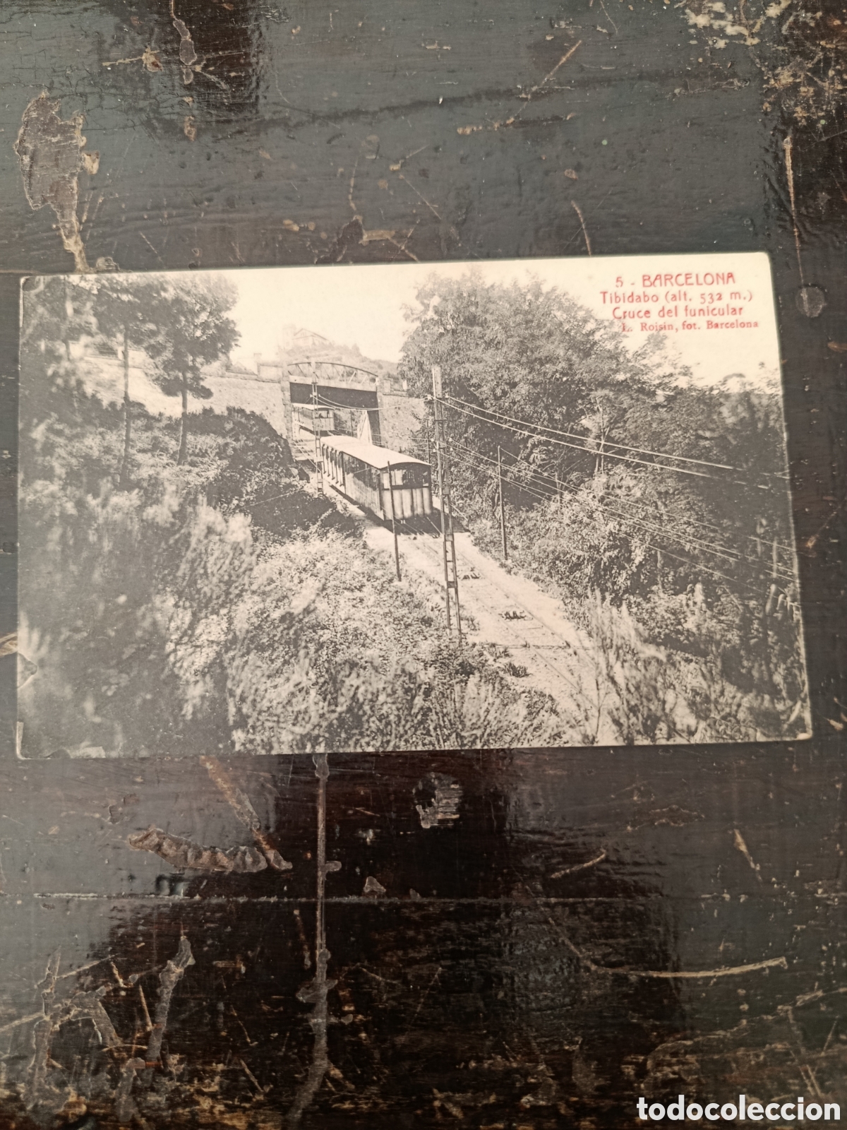 Postales: Postal 5 Barcelona Tibidabo cruce del funicular