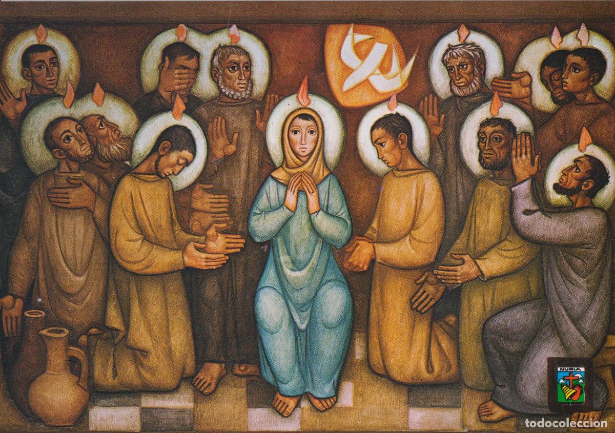 Postales: NURIA (GIRONA) CAMBRIL, PINTURES AL FRESC, PENTECOSTA - ESCUDO DE ORO N&ordm;13 - S/C