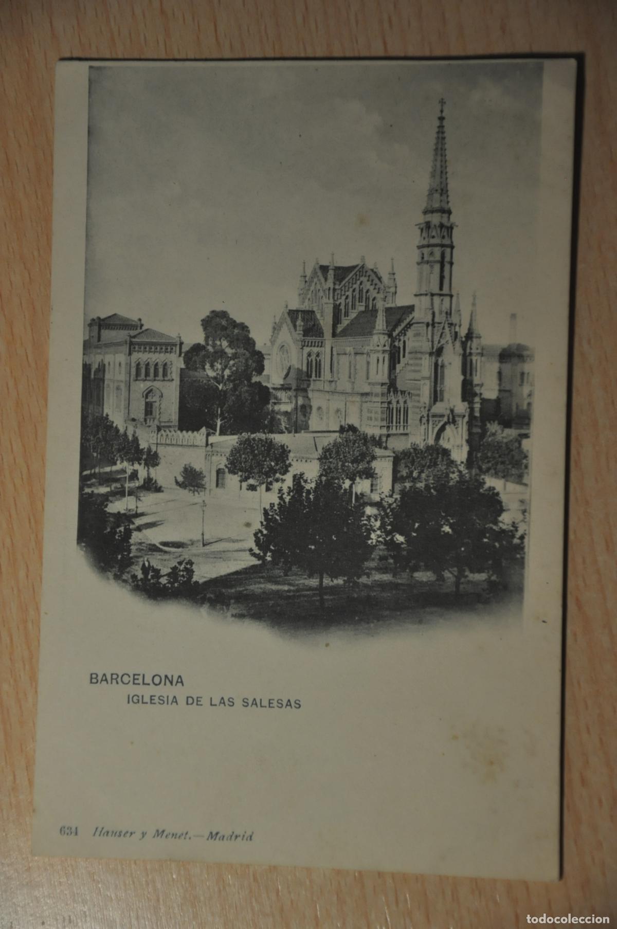 Postales: postal barcelona, iglesia de las salesas 634 hauser y menet