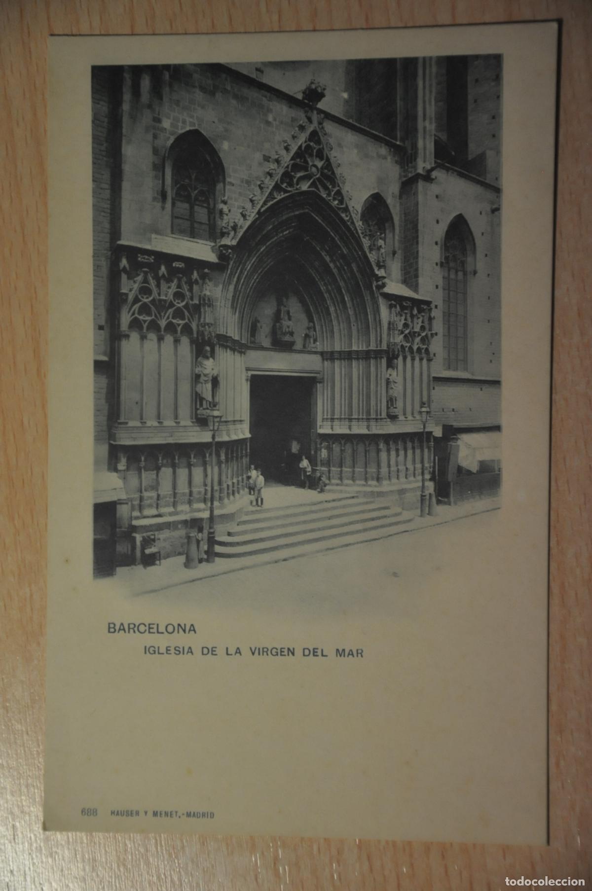 Postales: postal barcelona, iglesia de la virgen del mar 688 hauser y menet