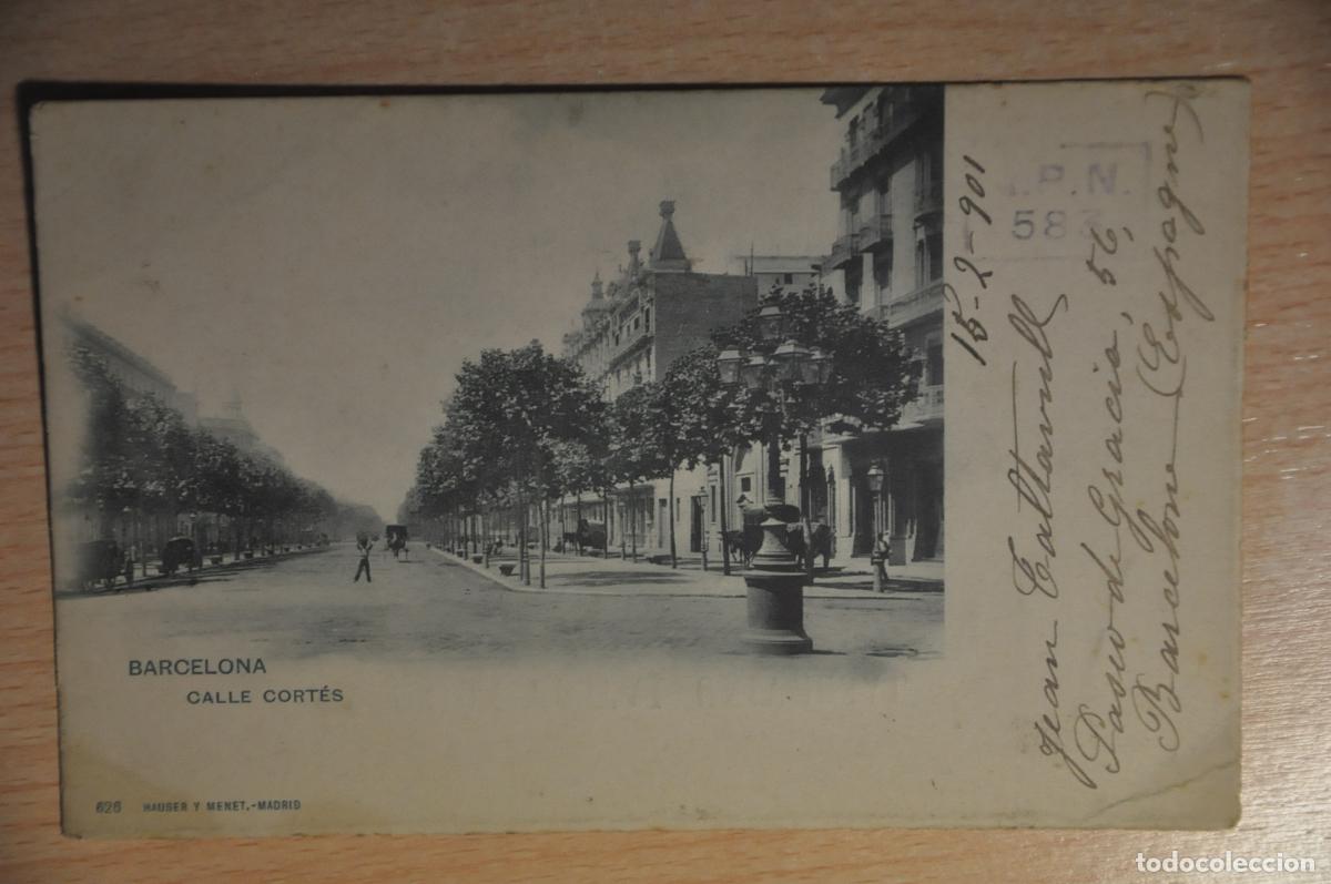 Postales: postal barcelona, calle cortes 626 hauser y menet