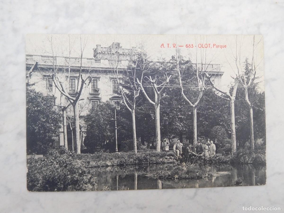 Postales: Postal antigua de Olot. Parque. A.T.V.