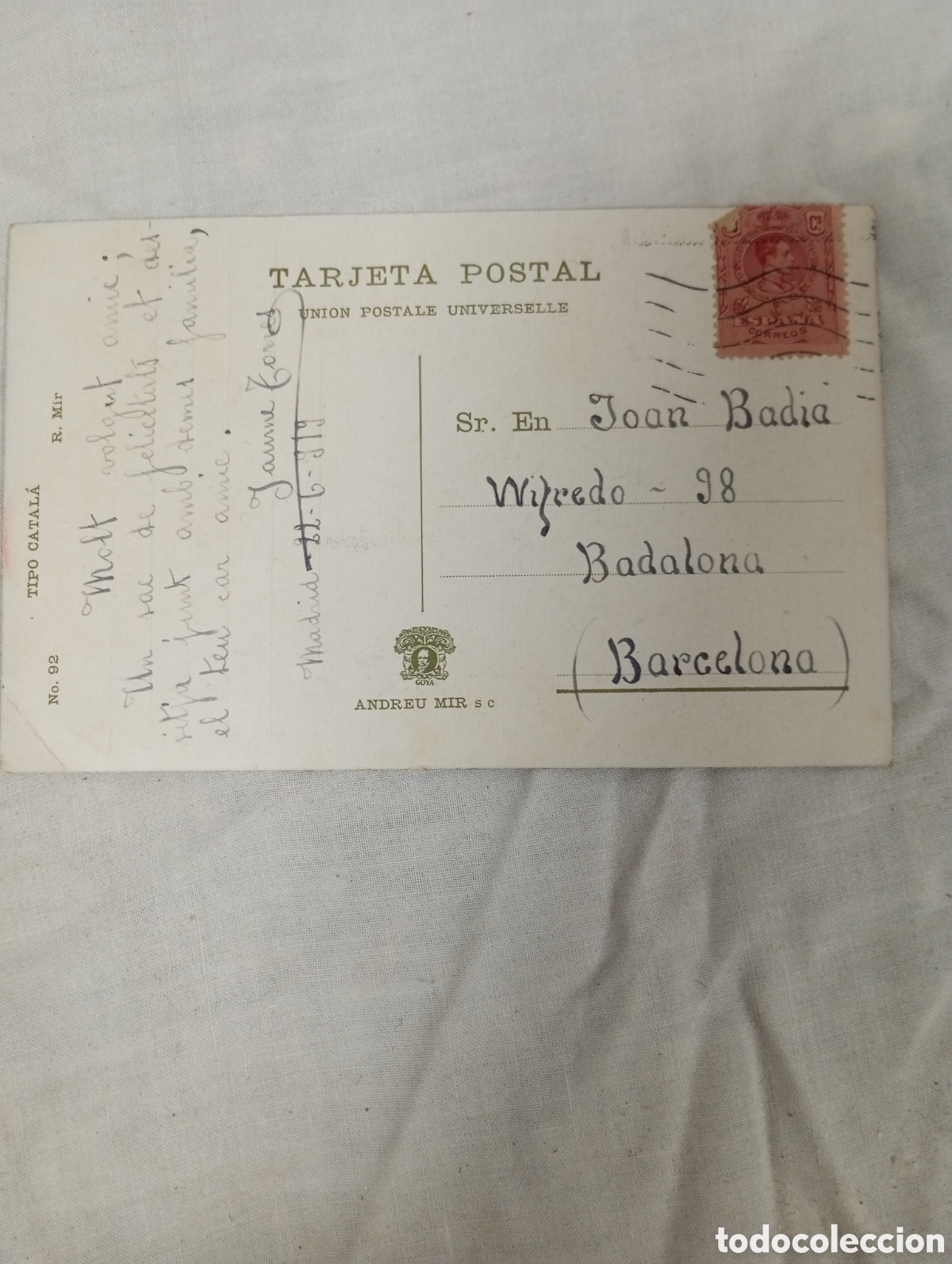 Postales: Antigua Postal 1919 con sello - Foto 2
