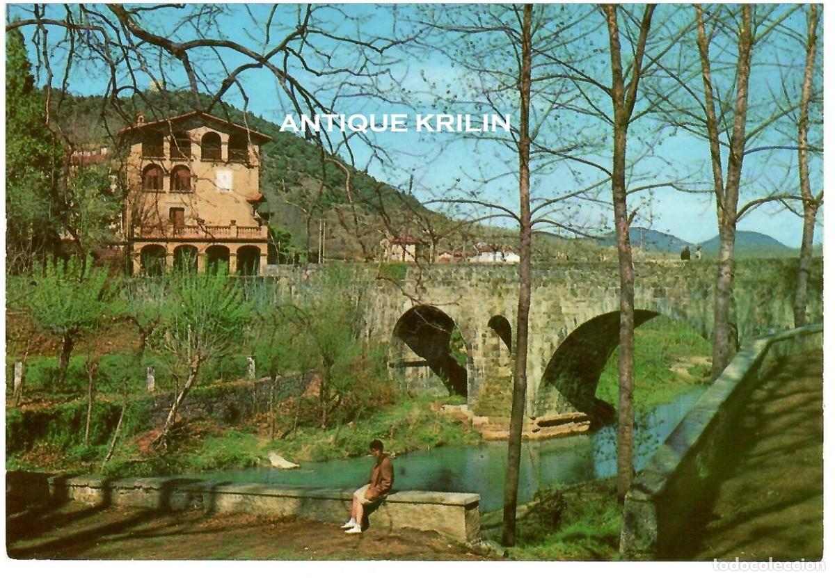 Postales: OLOT N&ordm; 203 PONT DE SANT ROC / POSTALES ALZAMORA / SIN FRANQUEAR PERO ESCRITA