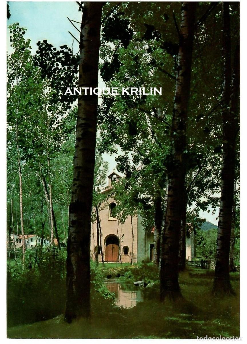 Postales: OLOT N&ordm; 201 PAISAJE / LA MOIXINA - ERMITA / EDI. ALZAMORA / SIN FRANQUEAR PERO ESCRITA